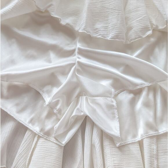 NWT Storets White Isla Floaty Ruffle Cotton Mini Skirt/Skort, size S-M - Picture 4 of 8